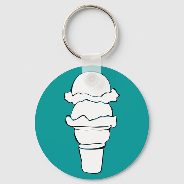 ice cream curls keychain (Front)