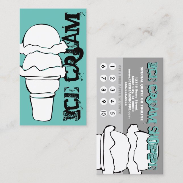 ice cream curls loyalty (Front/Back)