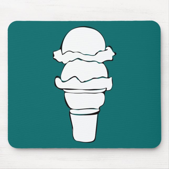 ice cream curls mouse pad (Front)