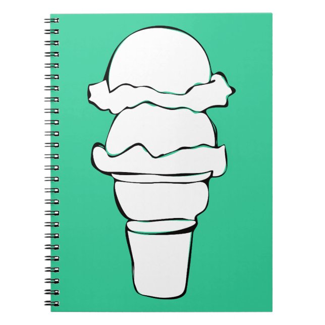 ice cream curls notebook (Front)