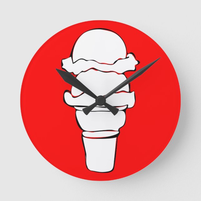 ice cream curls round clock (Front)