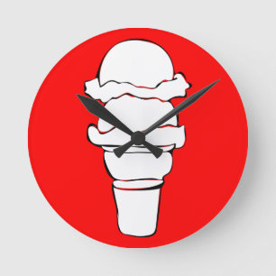 ice cream curls round clock