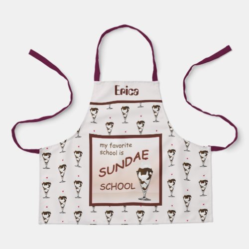 Ice Cream Custom Kids Apron