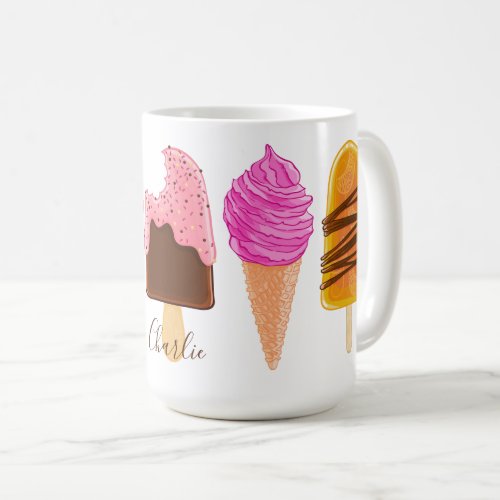 Ice Cream custom name mugs