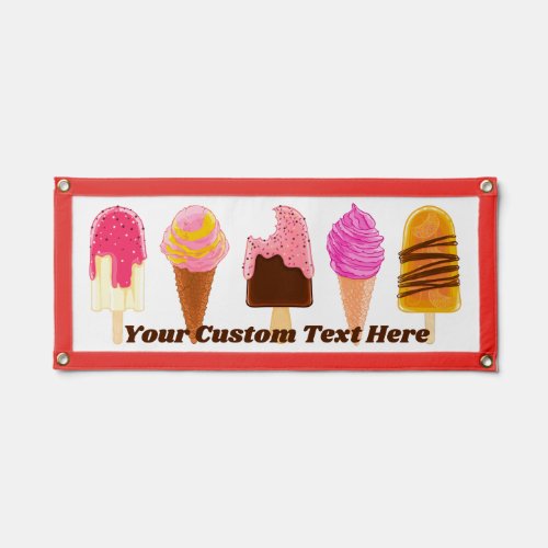 Ice Cream custom text Pennant