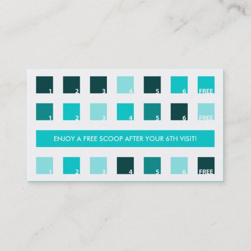 ICE CREAM customer appreciation mod squares Loyalty Card