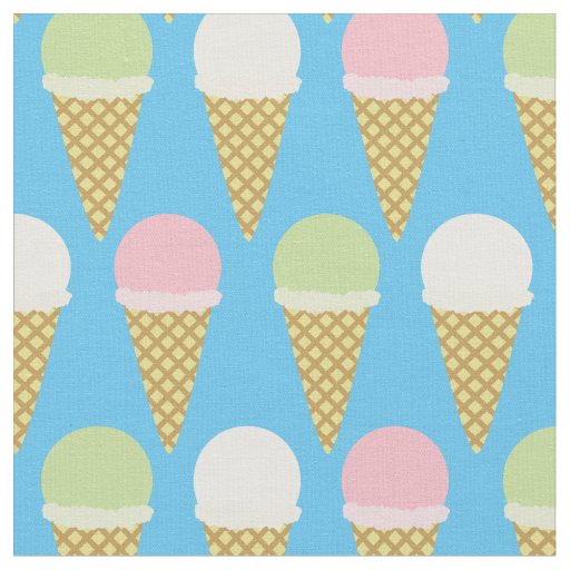 Ice Cream Cute Kids Food Fabric