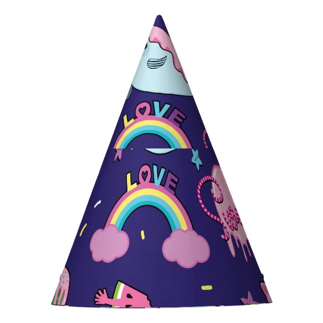Ice Cream: Cute Seamless Party Hat (Front)