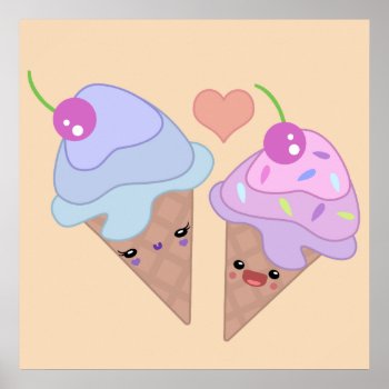 Ice Cream Cuties Poster by Middlemind at Zazzle