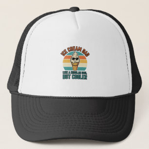 Ice Cream Dad Vintage Funny Cooler Dad Shirt Desig Trucker Hat