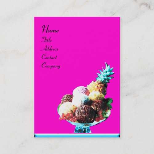 ICE CREAM  _ DESERT SHOPblue violet black Business Card