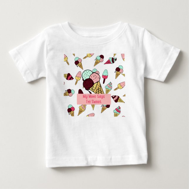 Ice Cream Design for Baby Girl T-Shirt (Front)