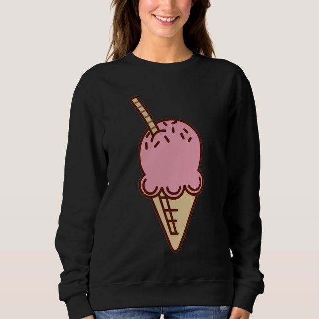 ice cream design ice cream motif sweet water ice c sweatshirt (Front)