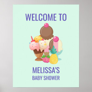 Ice Cream Desserts Welcome Poster