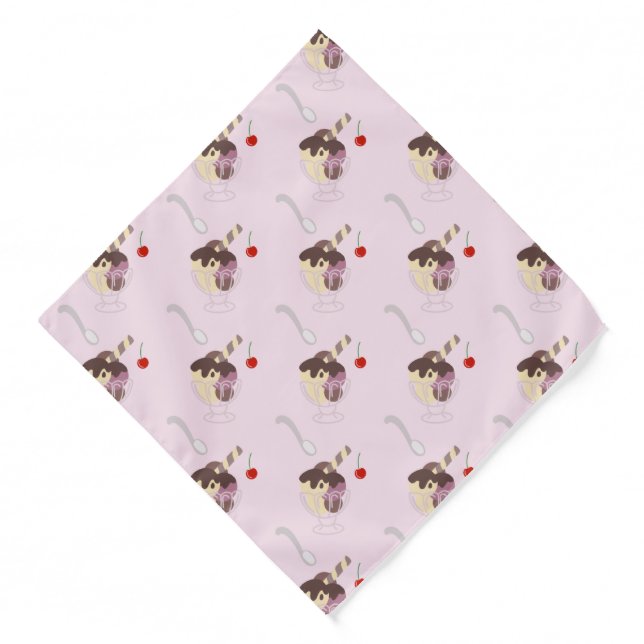 Ice Cream Dog Bandana  (Front)