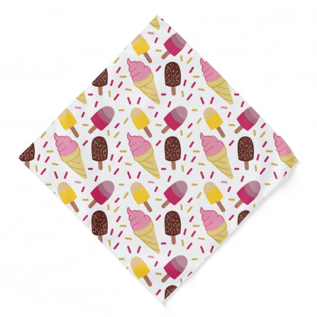 Ice Cream Dog Bandana  (Front)