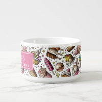 Ice Cream Doodle, Personalized Ice Cream Bowl