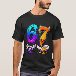Ice Cream Drip 6 7 Number 67 Six Seven Meme Mens B T-Shirt