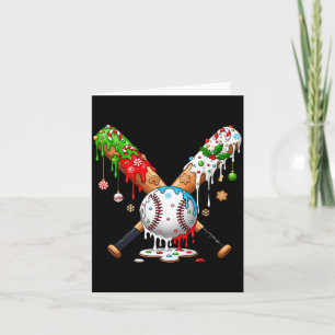 Ice Cream Drip Baseball Christmas Xmas Pajama Kids Card