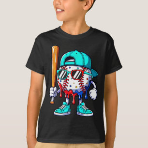 Ice Cream Drip Baseball Sts Baseball Lifestyle Boy T-Shirt