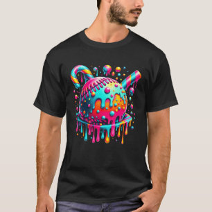 Ice Cream Drip Baseball Stuff Baseball Ball Drippi T-Shirt