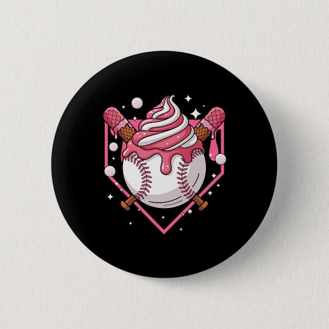 Ice Cream Drip Bysebyll Stuff Shirt Stuff Bysebyll Button (Front)