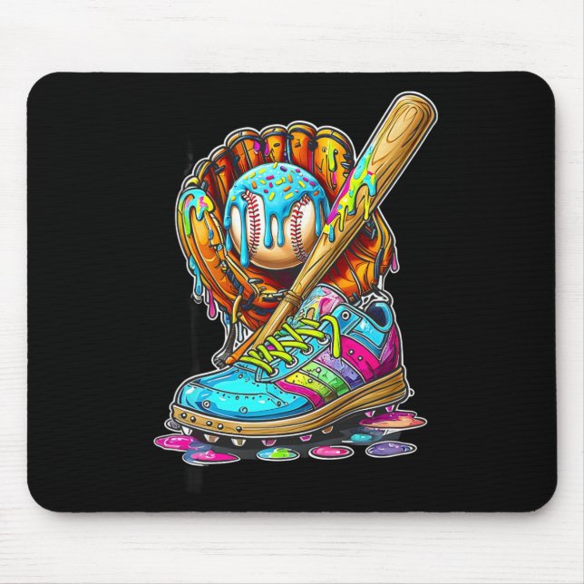 Ice Cream Drip Bysebyll Stuff Softbyll Drip Glove  Mouse Pad (Front)