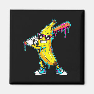 Ice cream drip graphic funny color splash design magnet