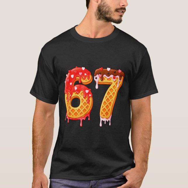 Ice Cream Drip Six Seven 67 Valentines Day For Men T-Shirt (Front)