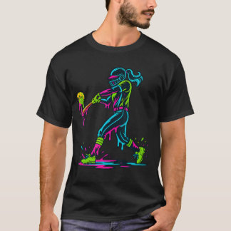 Ice Cream Drip Softball Player Softball Drip T-Shirt