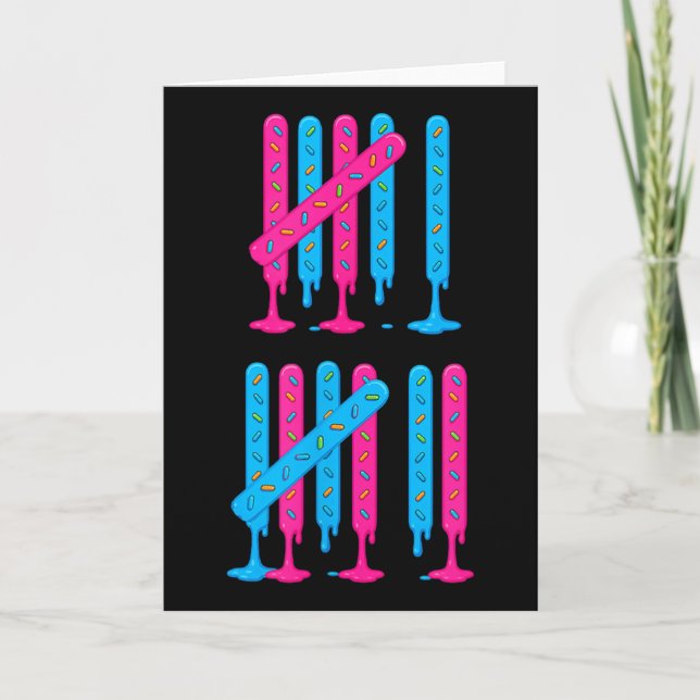 Ice Cream Drip Tally Marks 67 Meme Counting 6 7 Br Card (Front)