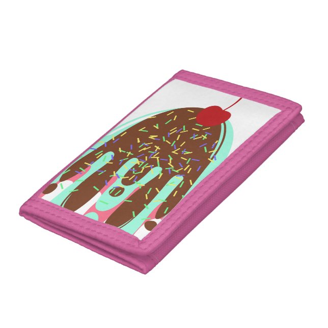 Ice Cream Drip Trifold Wallet (Bottom)