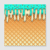 Ice Cream Drip Waffle Cone Mint With Sprinkles (Front)