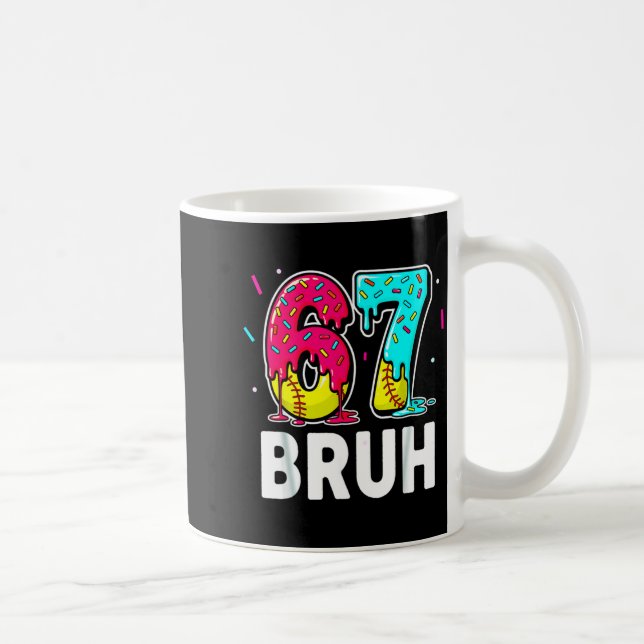 Ice Cream Dripng Softball Drip Fun 6 7 Six Seven M Coffee Mug (Right)