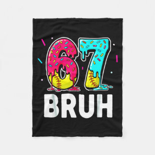 Ice Cream Dripng Softball Drip Fun 6 7 Six Seven M Fleece Blanket