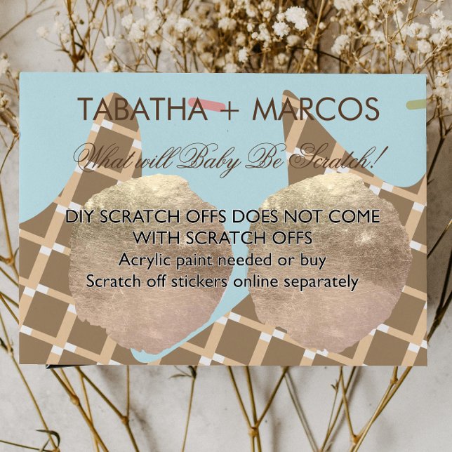 Ice Cream Dripping Gender Reveal DIY Scratch Cards (Creator Uploaded)