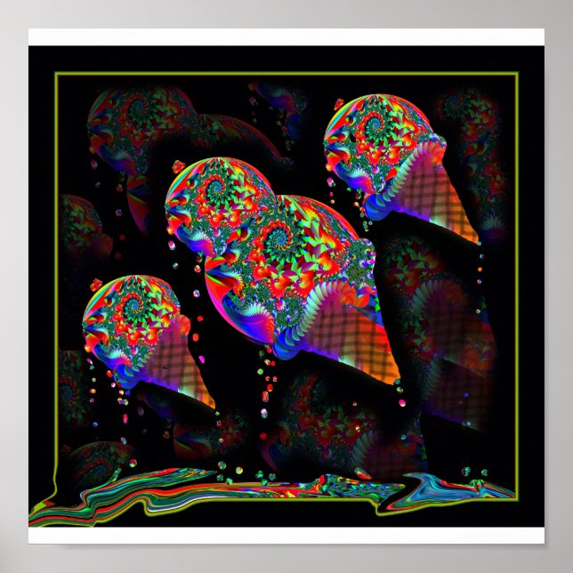Ice Cream Drips Poster (Front)