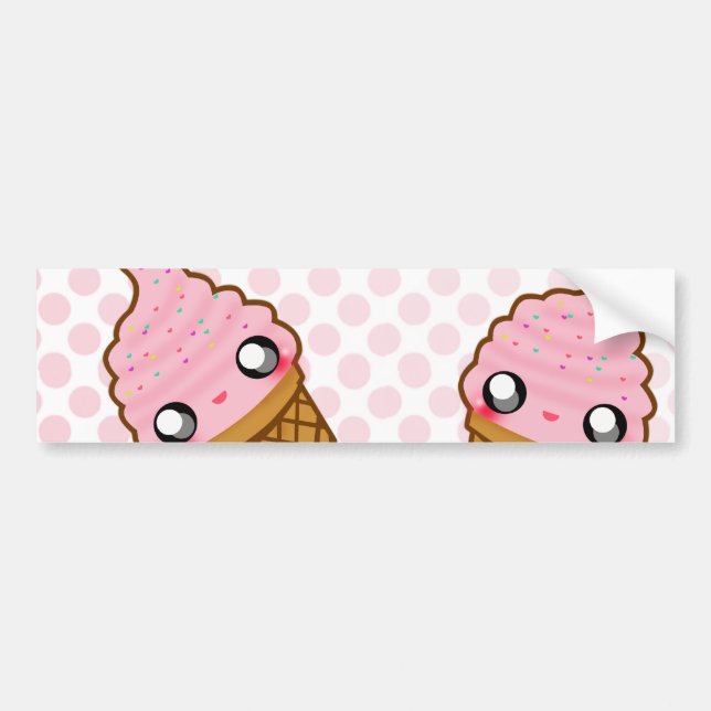 Ice Cream Duo Bumper Sticker (Front)
