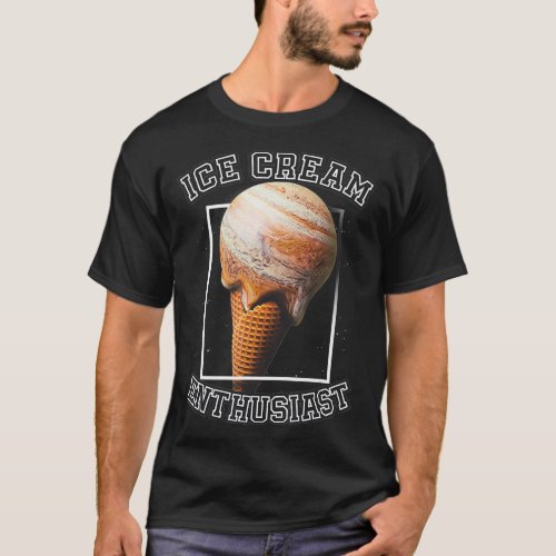 Ice Cream Enthusiast Funny Summer Food Addict Comi T_Shirt