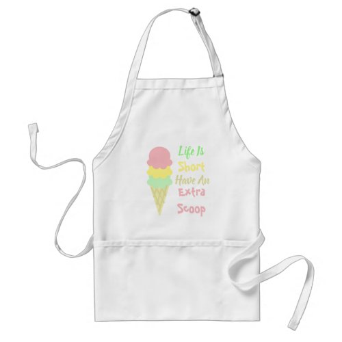 Ice Cream Extra Scoop Adult Apron