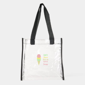 Ice Cream Extra Scoop Clear Tote Bag