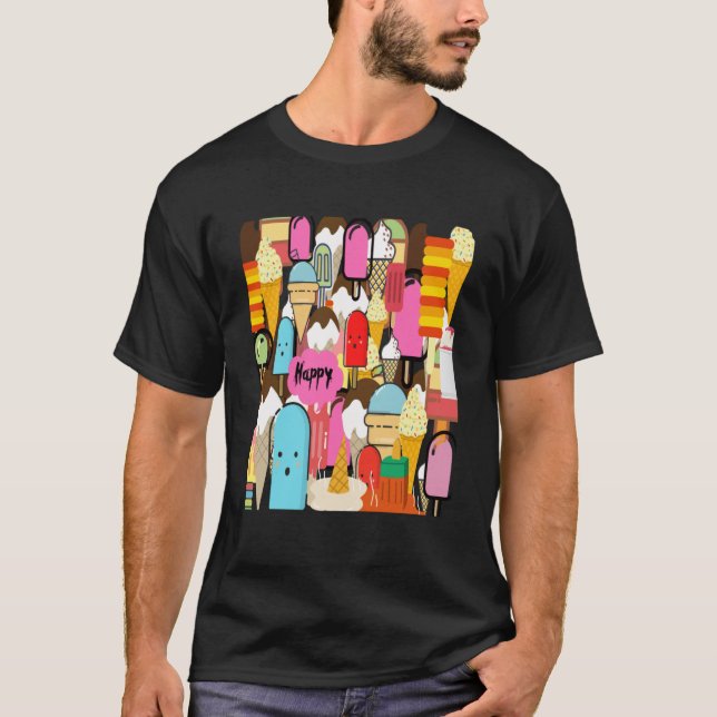 Ice Cream fantasy Ice Cream Cones Foodies Wear a t T-Shirt (Front)