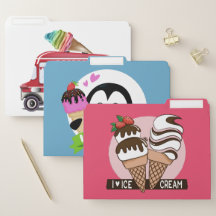 Ice Cream file folder set