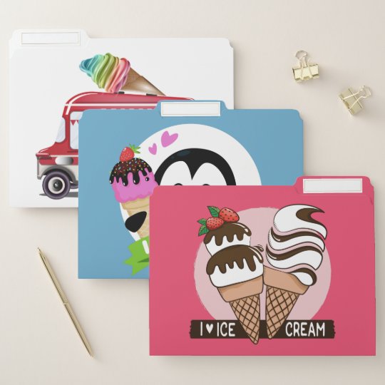 Ice Cream file folder set | Zazzle.com