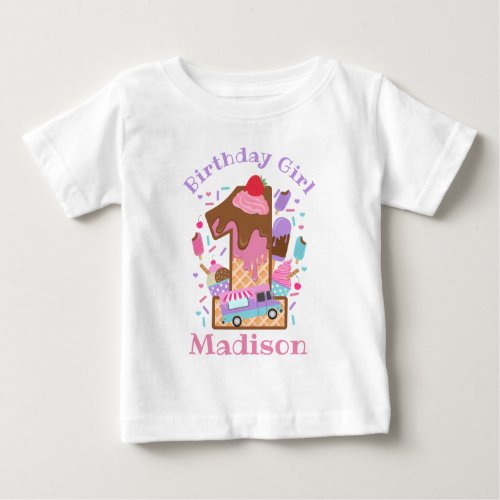 Ice Cream First Birthday shirt popcicles birthday 