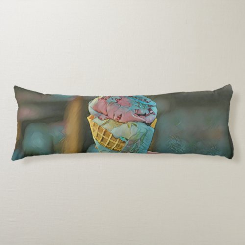 Ice cream flavor body pillow