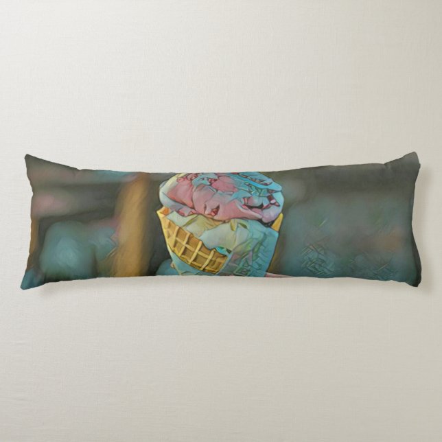 Ice cream flavor body pillow (Front)