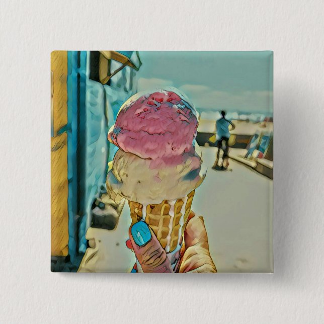 Ice cream flavor button (Front)