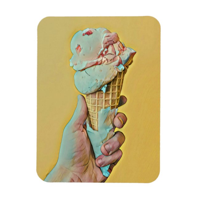 Ice cream flavor magnet (Vertical)