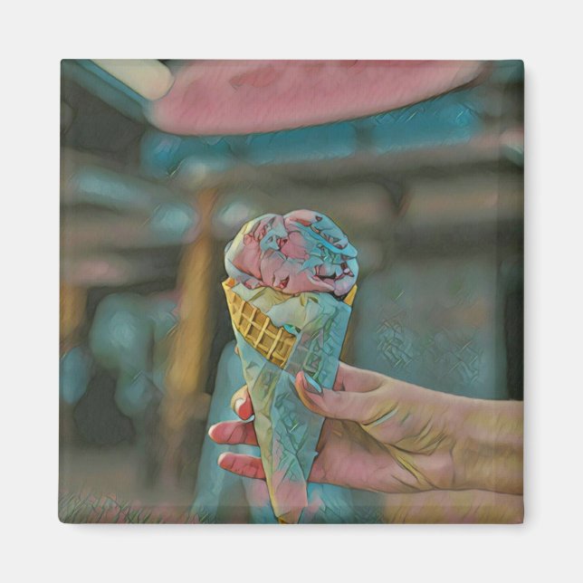 Ice cream flavor magnet (Front)